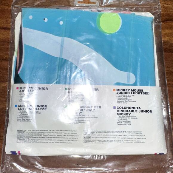 Vintage Mickey Mouse Intex Wet Set Disney Mickey & Pals Inflatable Jr. Air Mat - Picture 5 of 7